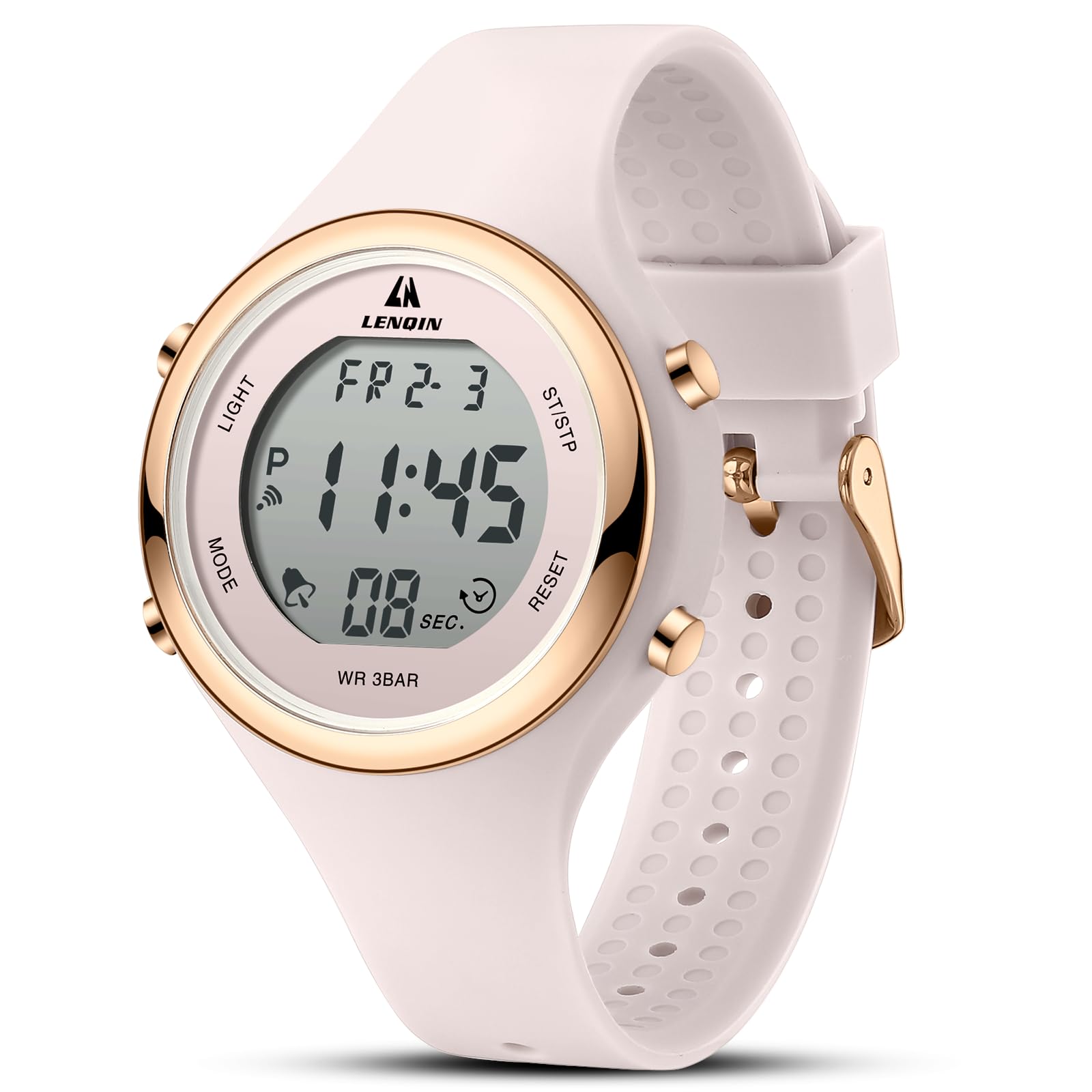LN LENQIN Orologi da donna Orologi da donna Orologi sportivi cronografi impermeabili per donne Cinturino in silicone con luminescenza/data/settimana/mese