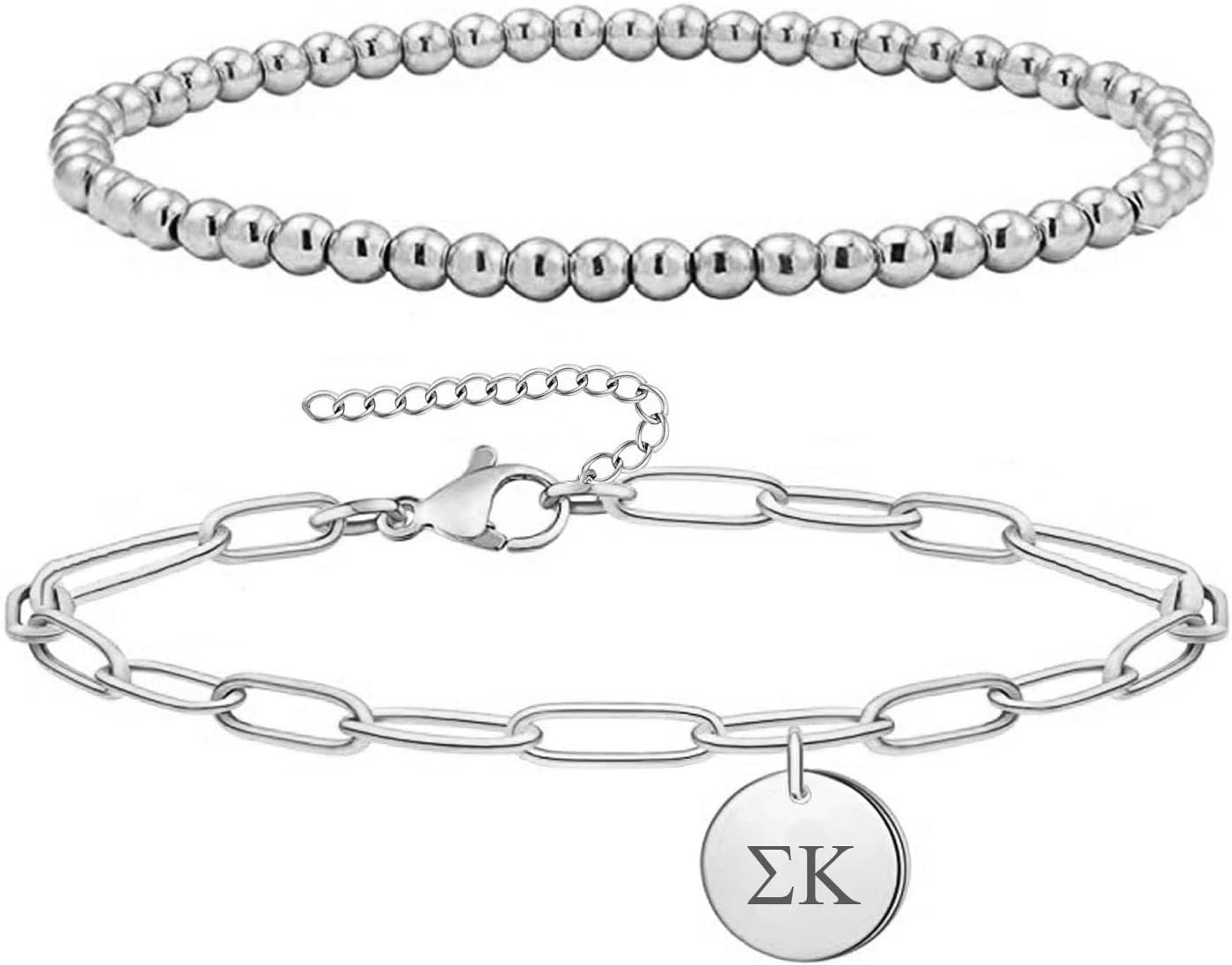 Sigma Kappa Bracelet Sorority Beaded and Paper Clip Bracelets