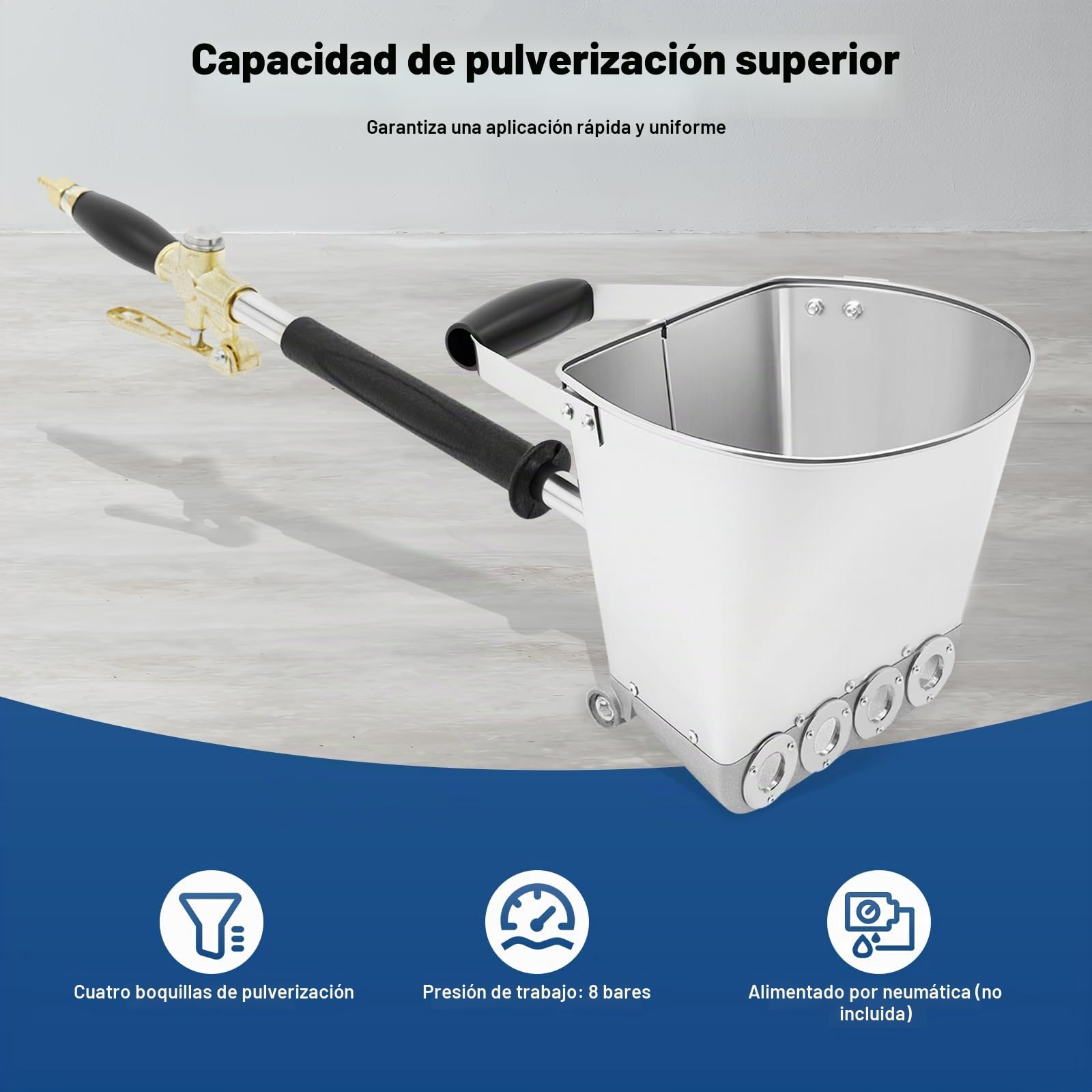 Pistola Neumática de Mortero de Cemento, Pulverizadora con Boquilla de Aire Comprimido, Ideal para Limpieza de Paredes