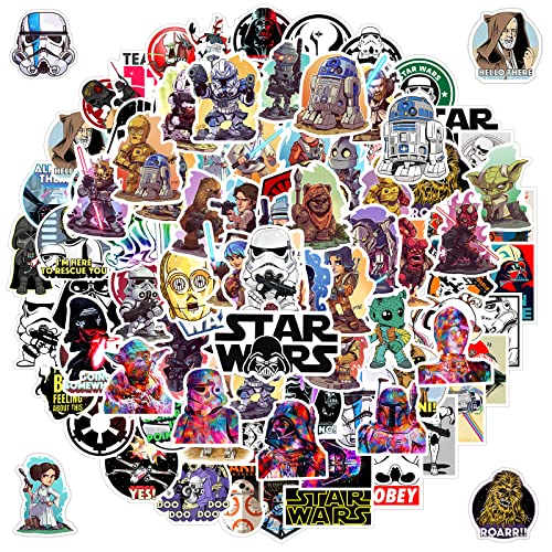 100pcs Star Wars Stickers for Adult, Cool Stickers for Teen Kids Girls, Vinyl Graffiti Decal for Laptop Water Bottle Bike Guitar Luggage Phone...