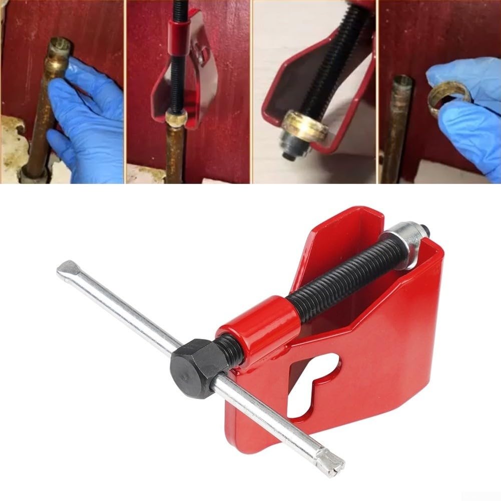 Herramienta extractor de tuberías, llave de doble cabeza de 4.9 pulgadas para anillo de compresión y extracción de zócalos de neumáticos, material ligero CFRP para uso automotriz y de fontanería