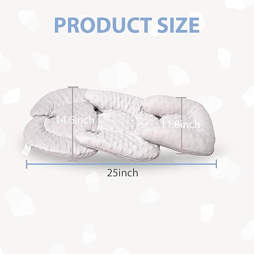 Miniatura 6 de Inserto para asiento de automóvil infantil, cojín reversible 2 en 1 para asiento de automóvil para recién nacido, soporte para la cabeza y el