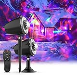 Christmas Projector Lights, LED Projection Lights, IP65 Waterproof Animated Projector Light with Remote Control for Halloween, Party, Thanks Giving, Birthday and Garden Decoration