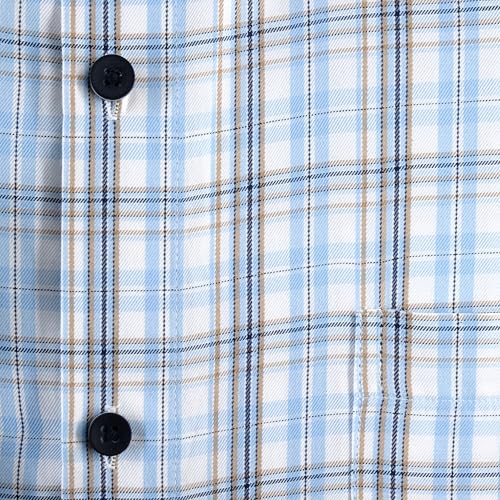 Image of 7-DAYS Men's Premium Checks Formal Shirt - Cotton Rich, Regular Fit, Full Sleeve, with Pocket, Wrinkle Resistant - Stylish Office & Everyday Wear.