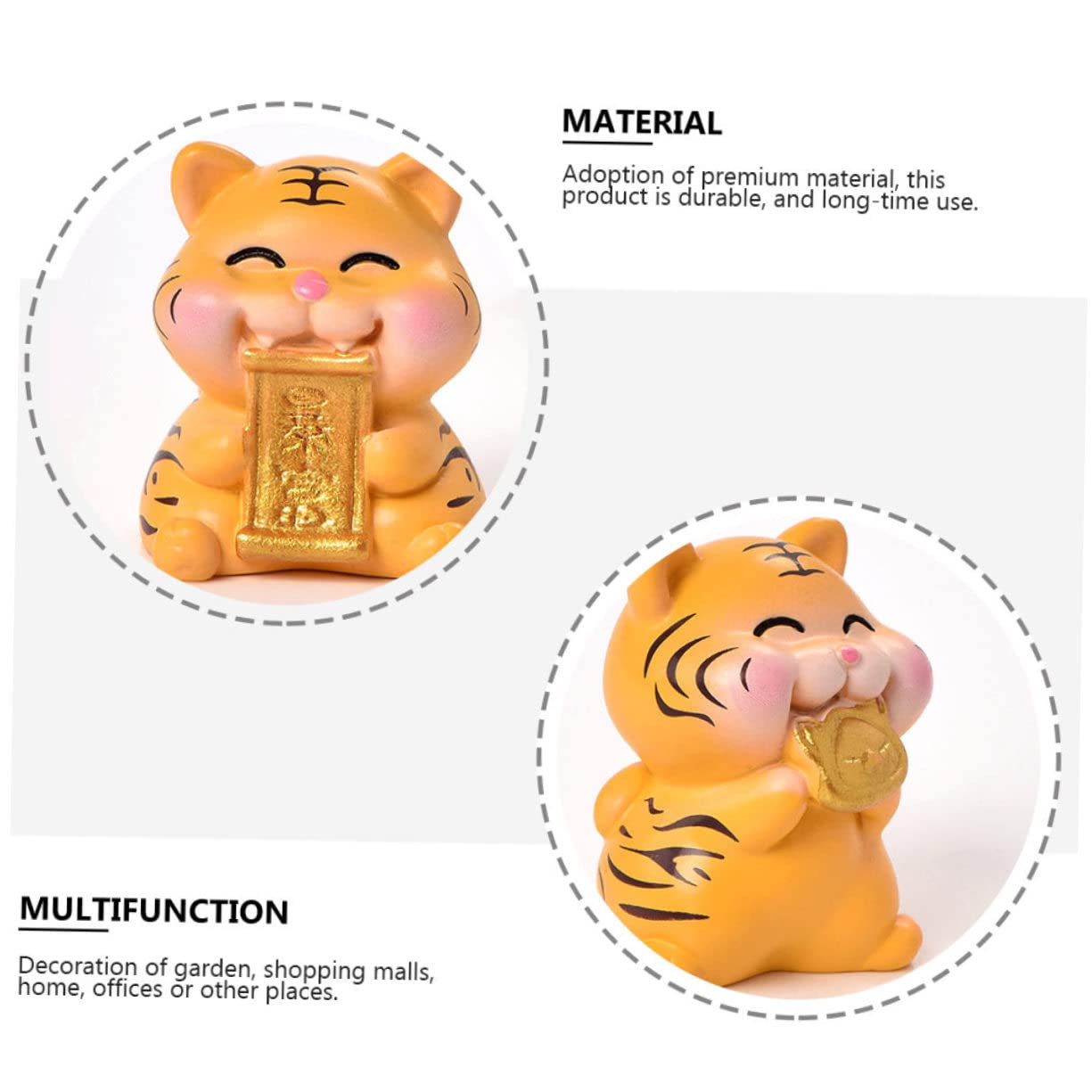 Mipcase 18pezzi Tiger Shape Garden Decor Landscaping Ornaments Per e Cortili Decorazioni Creative Per Domestici
