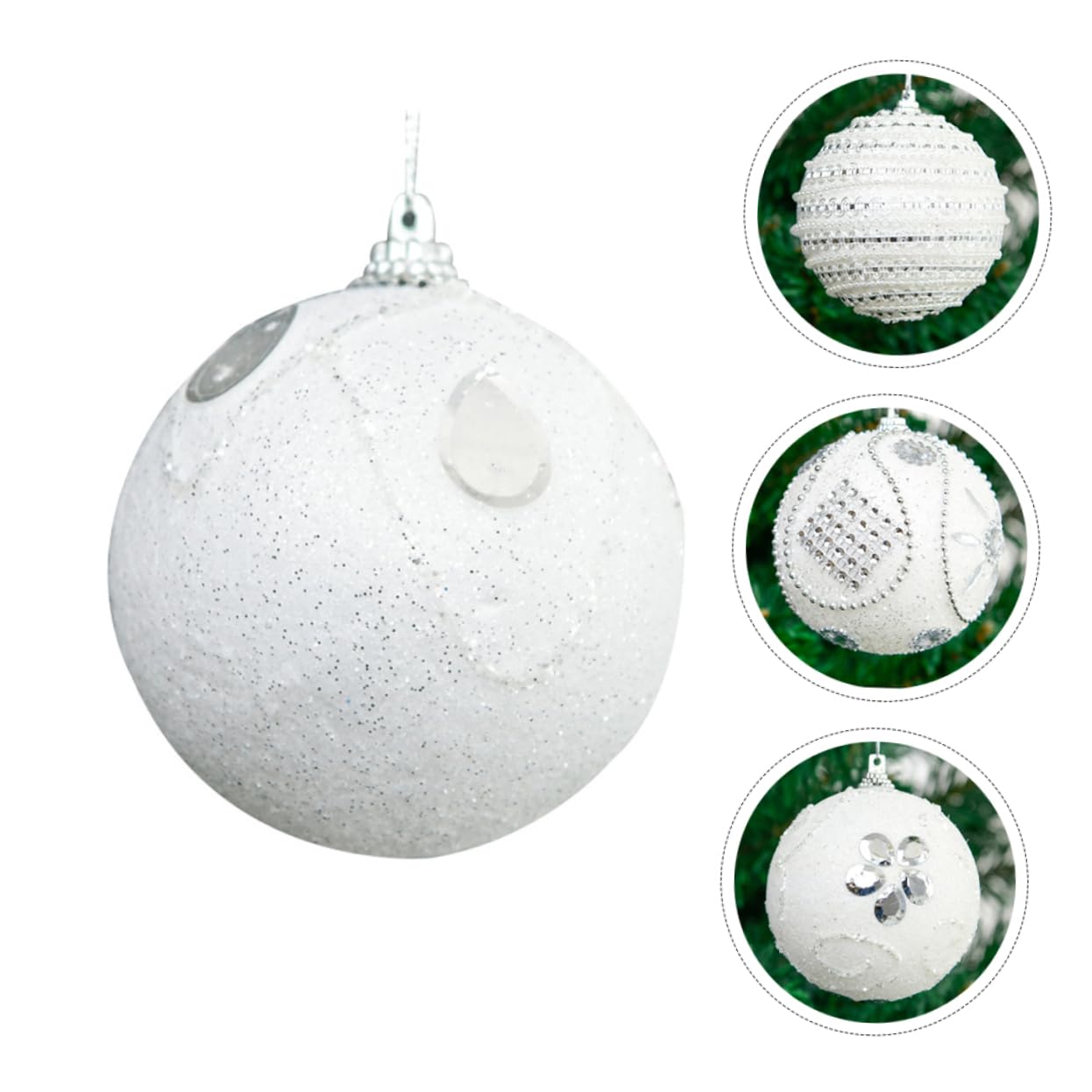 Alipis 15 Piezas Bolas de Navidad Adornos navideños con Bolas de Nieve Bolas de árbol de Navidad con Purpurina Christmas Tree Xmas Tree decoración del árbol de Navidad Party Decoration :