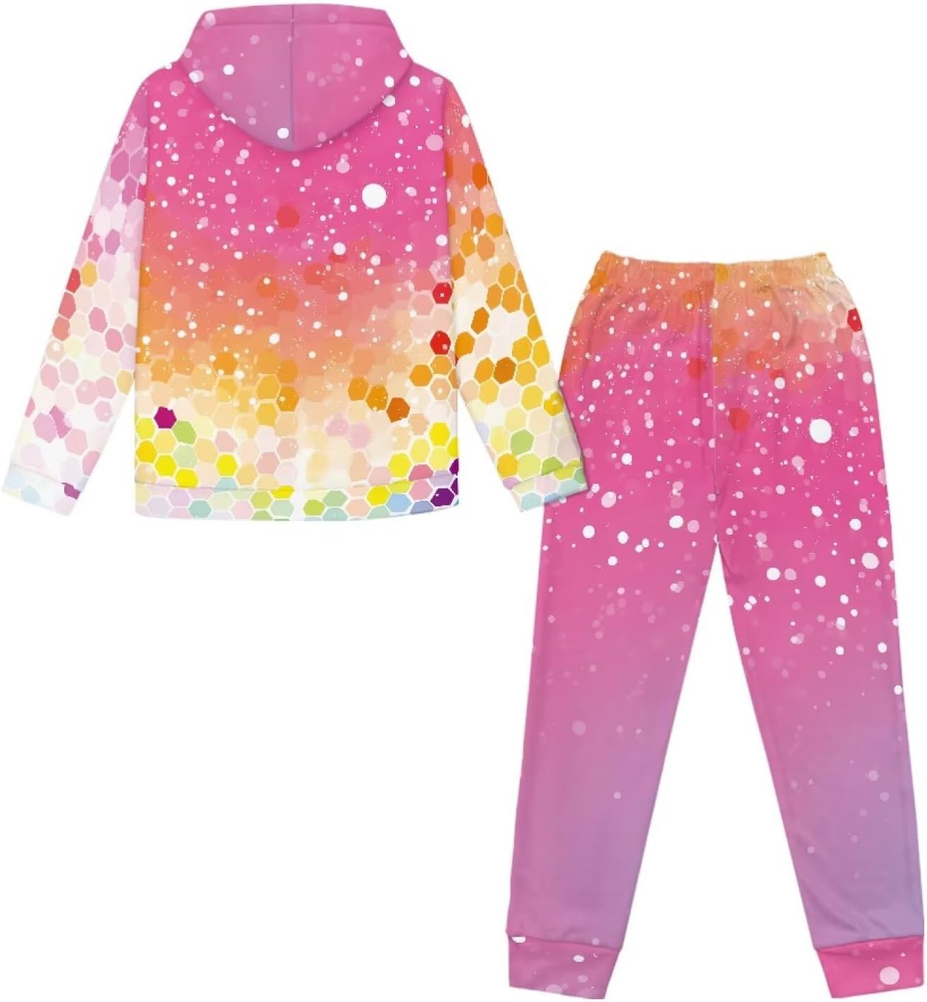 Sweatsuit Outfits for Girls Long Sleeve Hoodie Sweatshirt and Sweatpant for Kids 2 Piece Fall Winter Outfits