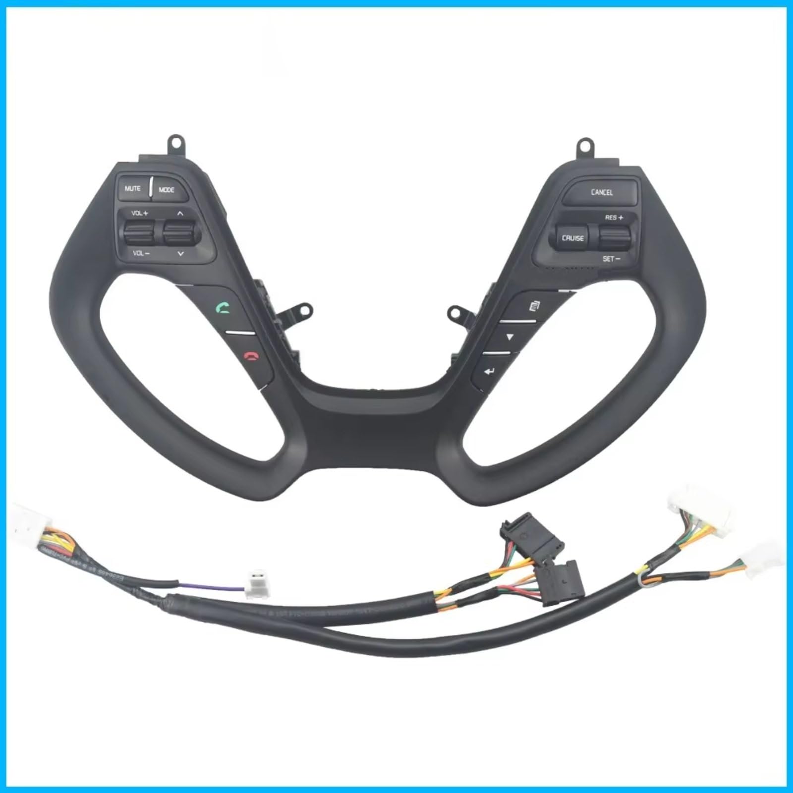 Compatible Con KIA Para Ceed Jd 2014 2018 Para Rio 3 Volante De Coche Control De Crucero Interruptor De Botón Accesorios Interiores Piezas volante(Carbon fibre)