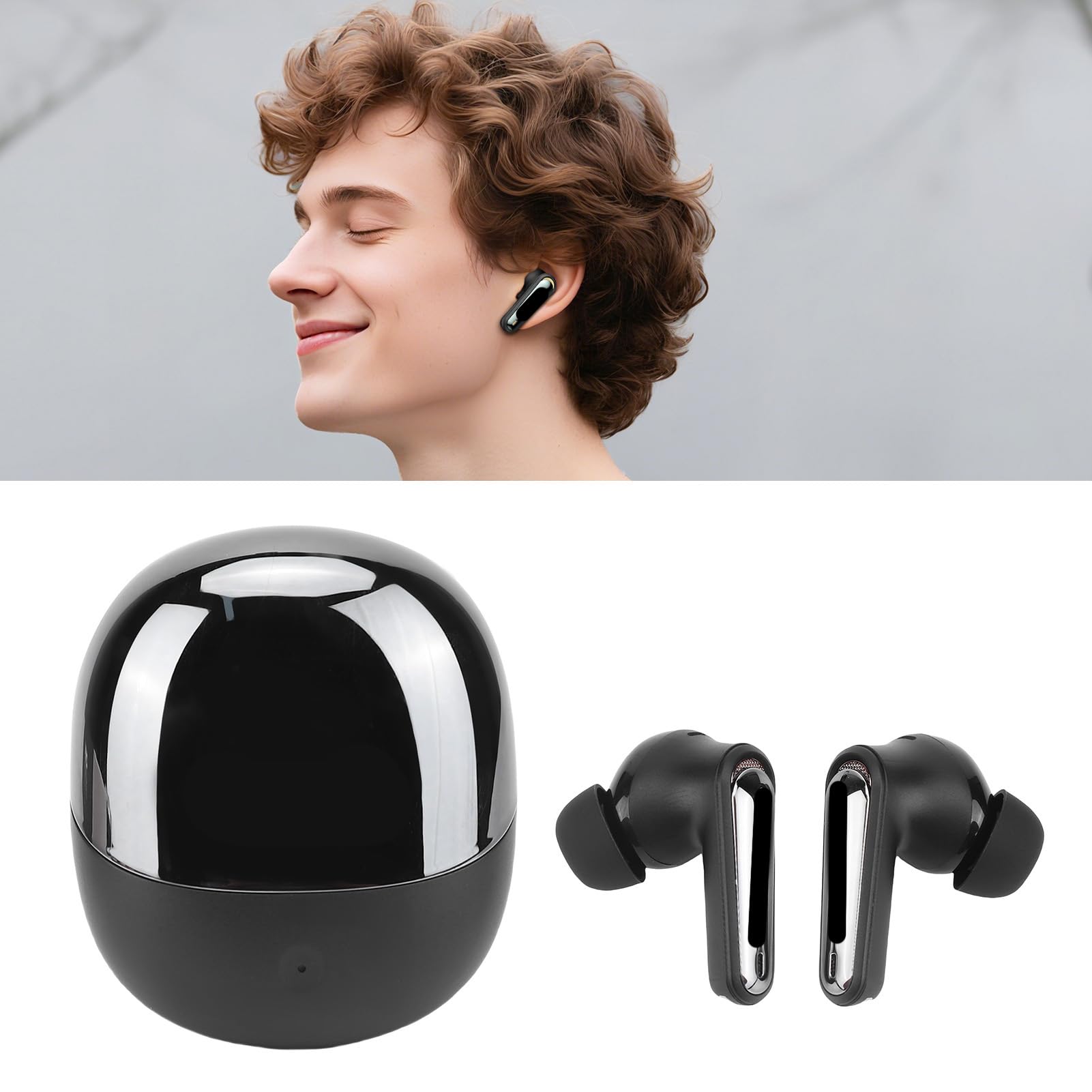 AMONIDA Auricolari da Gioco Wireless, Auricolari Bluetooth a Bassa Latenza da 2,4 GHz, Cuffie da Gioco Dual Mode con Microfono ENC e Dongle USB C, Ideali per Telefono, Tablet, Laptop, PC e Console