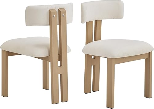 Set of 2 Modern Upholstered Armless Dining Chairs with Metal Legs, Kitchen Chairs, Desk Chairs, Table & Chair Sets for Dining Room and Office