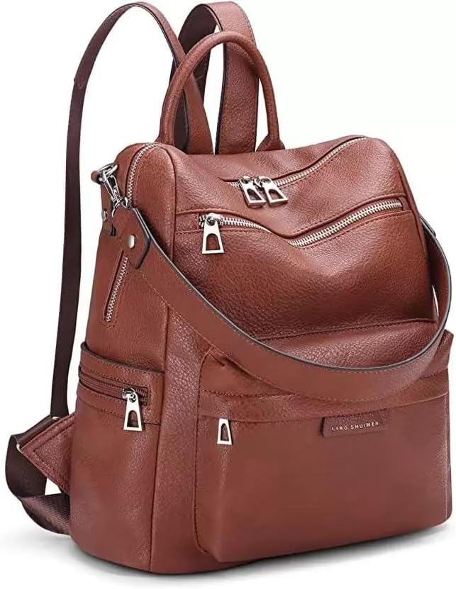 Leather Backpack for Women | Large Capacity | College and Office use | PU Leather | shoulder bag for Ladies,