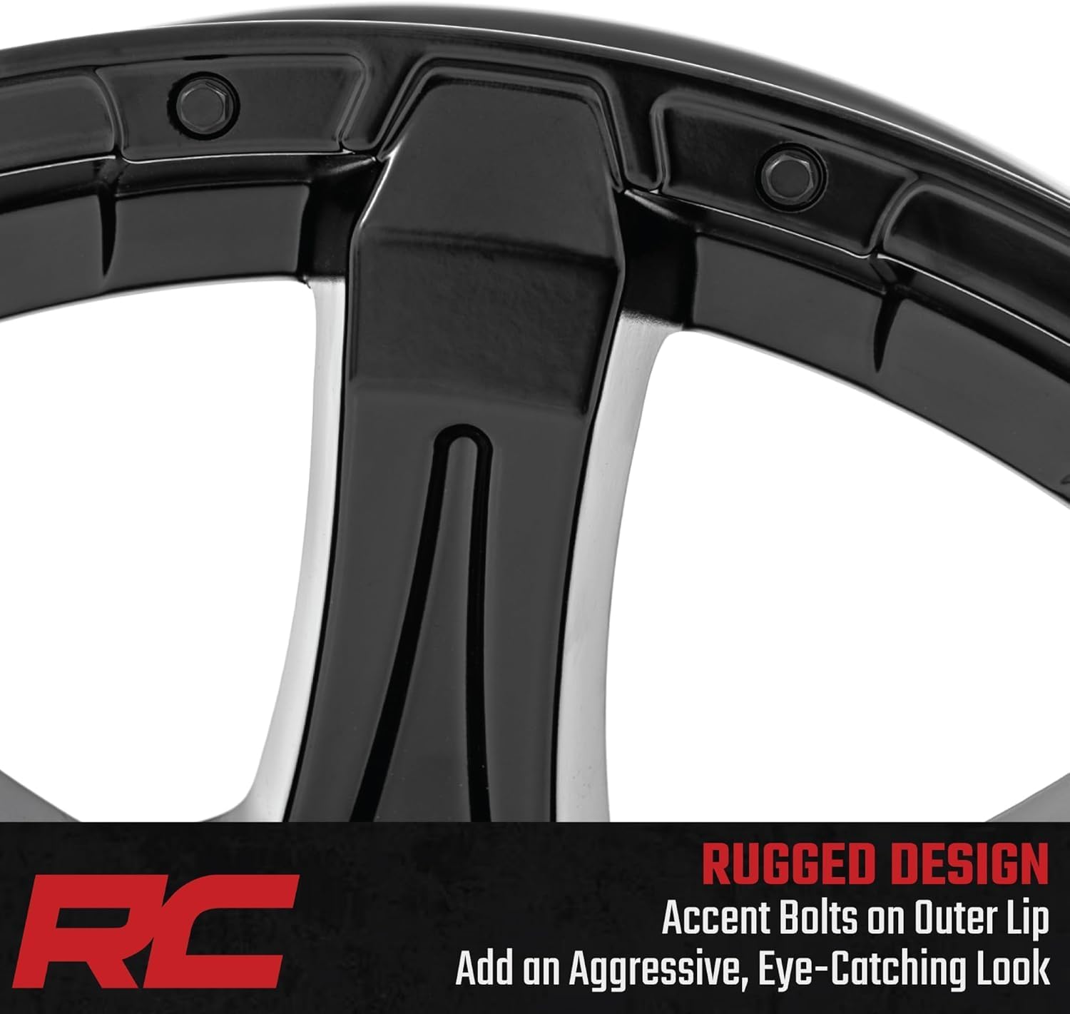 Rough Country 81 Series 20x10 Wheel - 6x5.5" Bolt Pattern, 25mm Offset, One-Piece Aluminum, Semi-Gloss Black Off-Road RIm for Trucks, Jeeps, SUV
