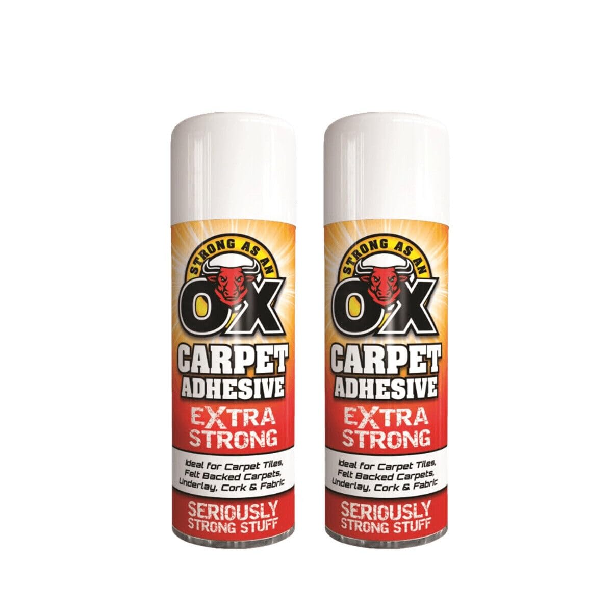 PNJB, Adhesive Spray, 500ml Adhesive Glue Spray for Multi-Purpose Craft Carpet Foam Fabric Can, Strong as An Ox Carpet Adhesive Extra Strong, (2 Pcs)