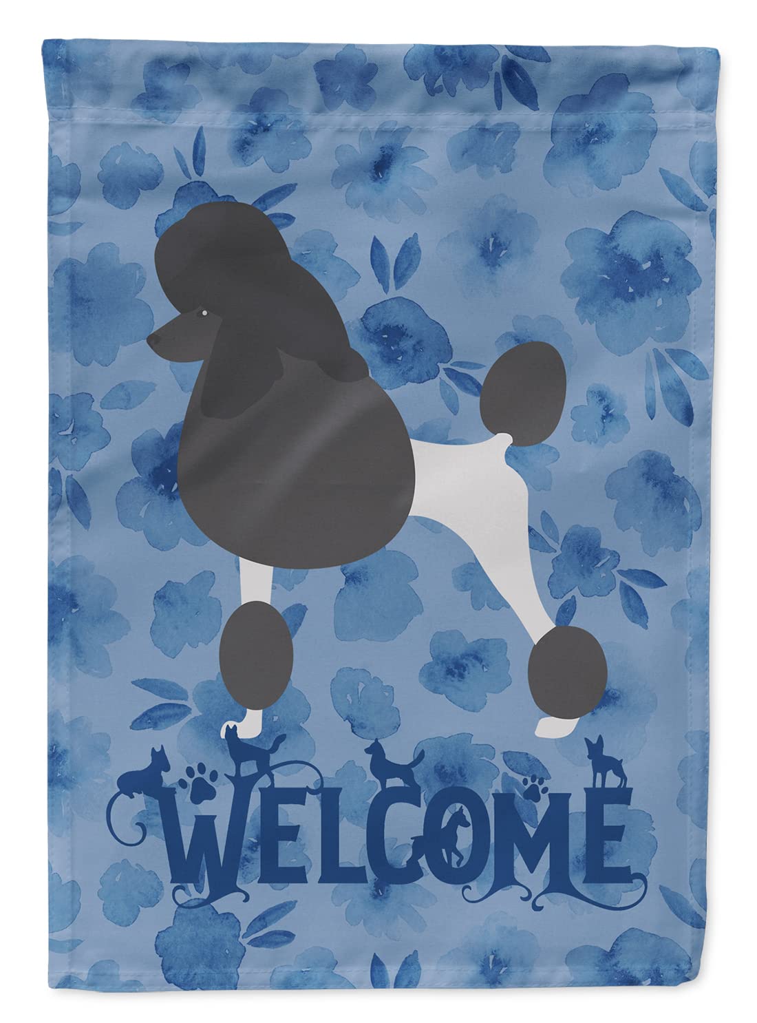 Drapeau caniche de bienvenue pour décoration de jardin et entrée de maison