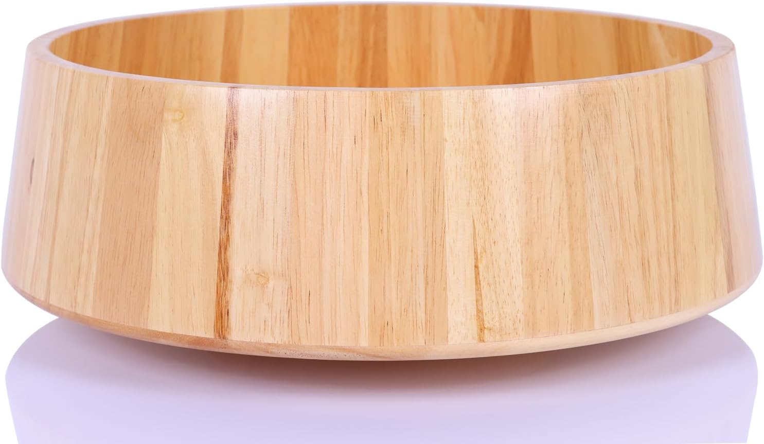 DOVDOV Large Wooden Decorative Bowl, 14 Inch Large Wooden Bowl with Pedestal, Fruit Bowl for Kitchen Counter, Multi-Purpose Fruit Plate, Living Room Dining Table Center Entry Entry Table Decor.