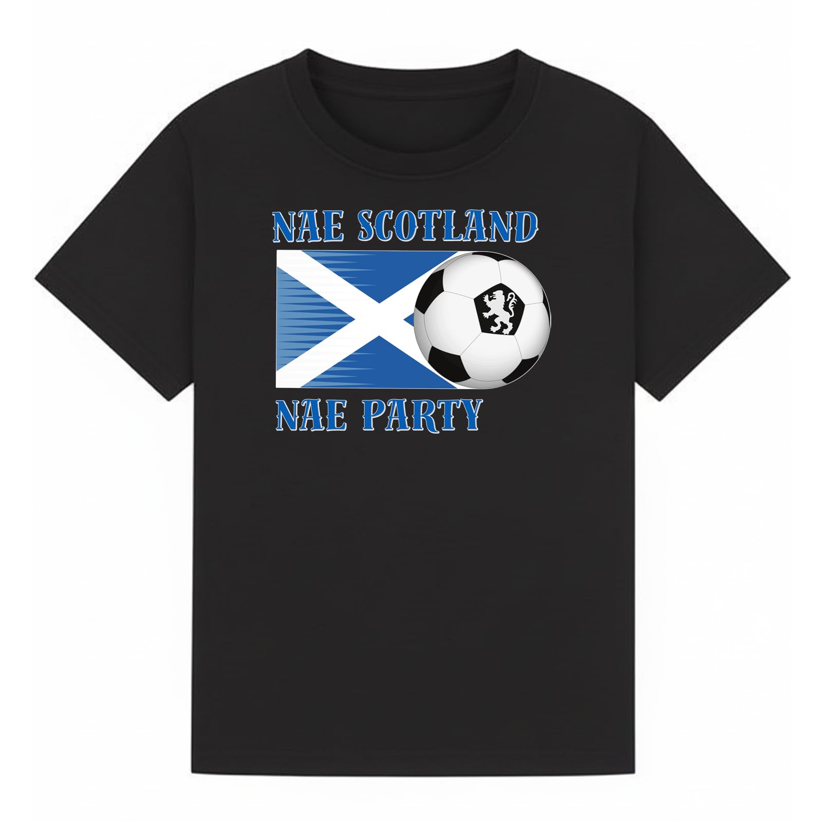 Nae Scotland Nae Party Sports Football Mens Graphic T-Shirt Retro Novelty Soccer Fan Tee Scottish Heritage Sportswear Apparel Black S