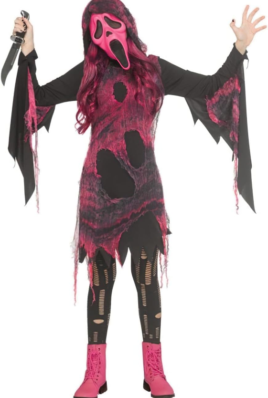 Fun World Officially Licensed Ghost Face Pink Gauze Child Costume(Medium, 8-10)