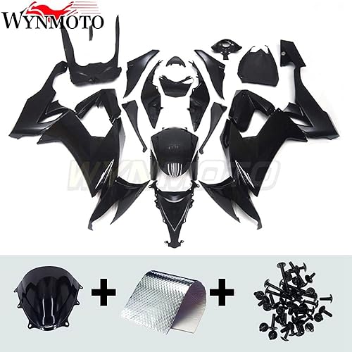 Miniatura 3 de WYNMOTO Kit de carenado completo de plástico ABS negro brillante apto para Kawasaki 2008 2009 ZX10R Ninja 2010 ZX-10R 08 09 10 Molde de inyección