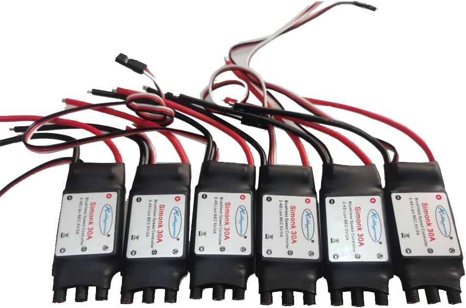 SimonK 30A ESC Brushless Speed Controller BEC 2A for Multirotor Quadcopter(6 Pack)