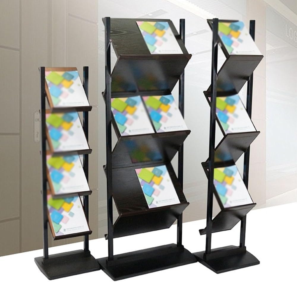 Newspaper Display Rack A4 Floor Newspaper Rack Magazine Rack Vertical Multi-Layer Information Rack Display Rack Floor-Standing Magazine Rack