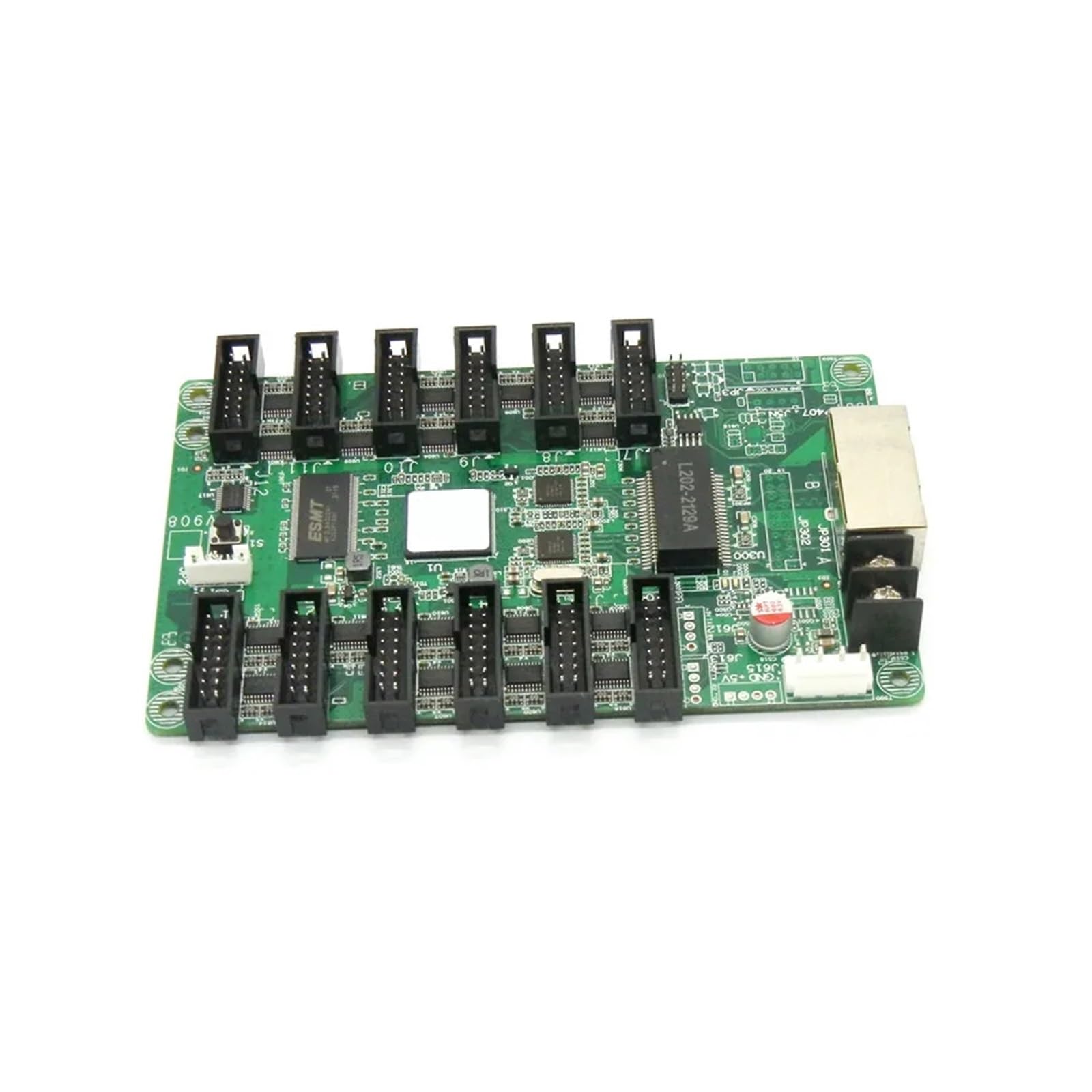 JJKKOZVQF RV908 Full Color RGB Screen Display LED Receiving Card 12*HUB75 Ports LED