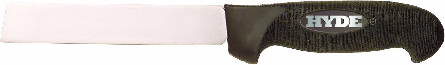 Hyde Tools 60110 6-Inch 15-Gauge Square-Point Knife, Black and Silver