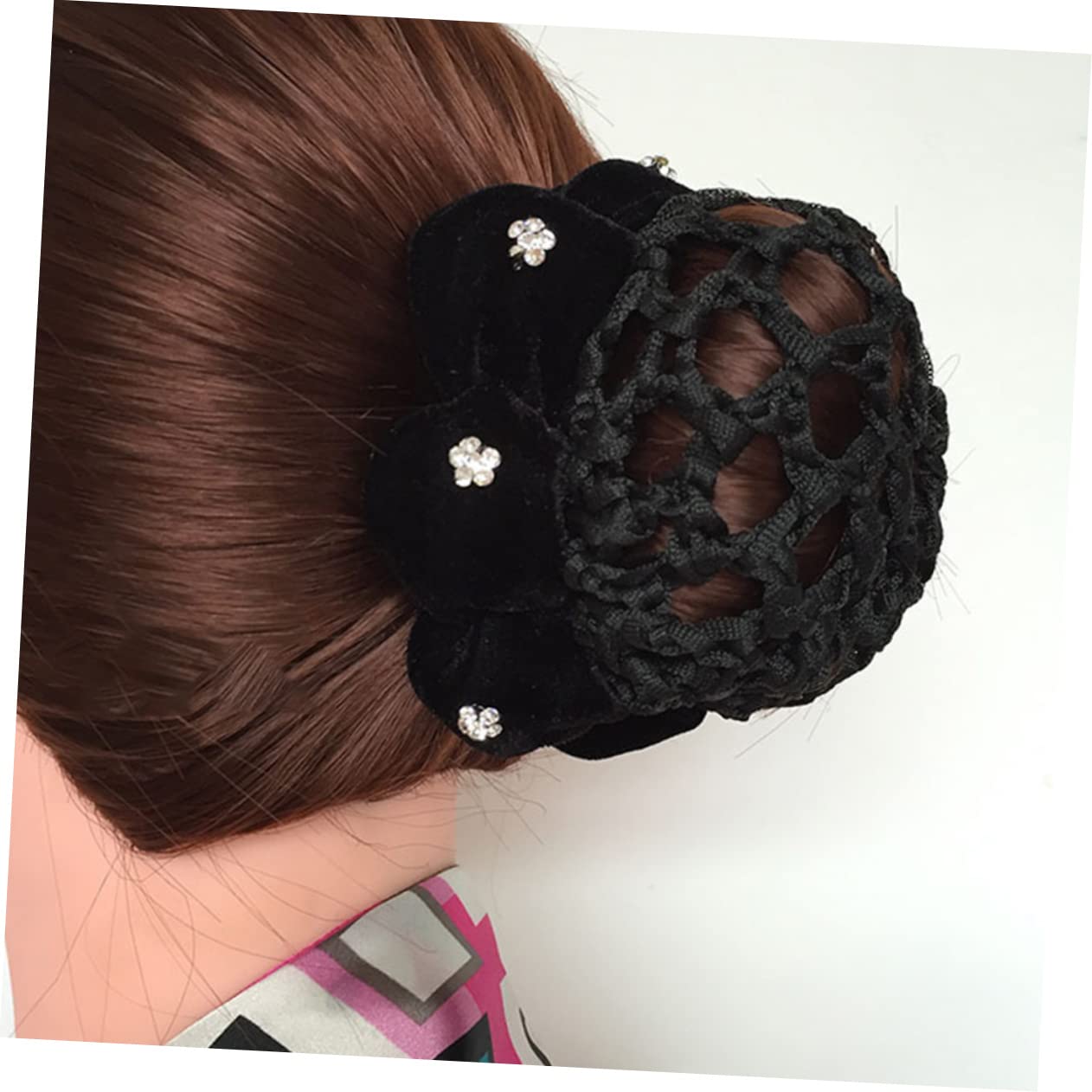 FRCOLOR 3 Set Di Eleganti Retine Copri-chignon Per Donna Retine Copri-chignon Per Donna Fasce in Tessuto Accessori Per Invitati A Nozze 4 Pezzi*3