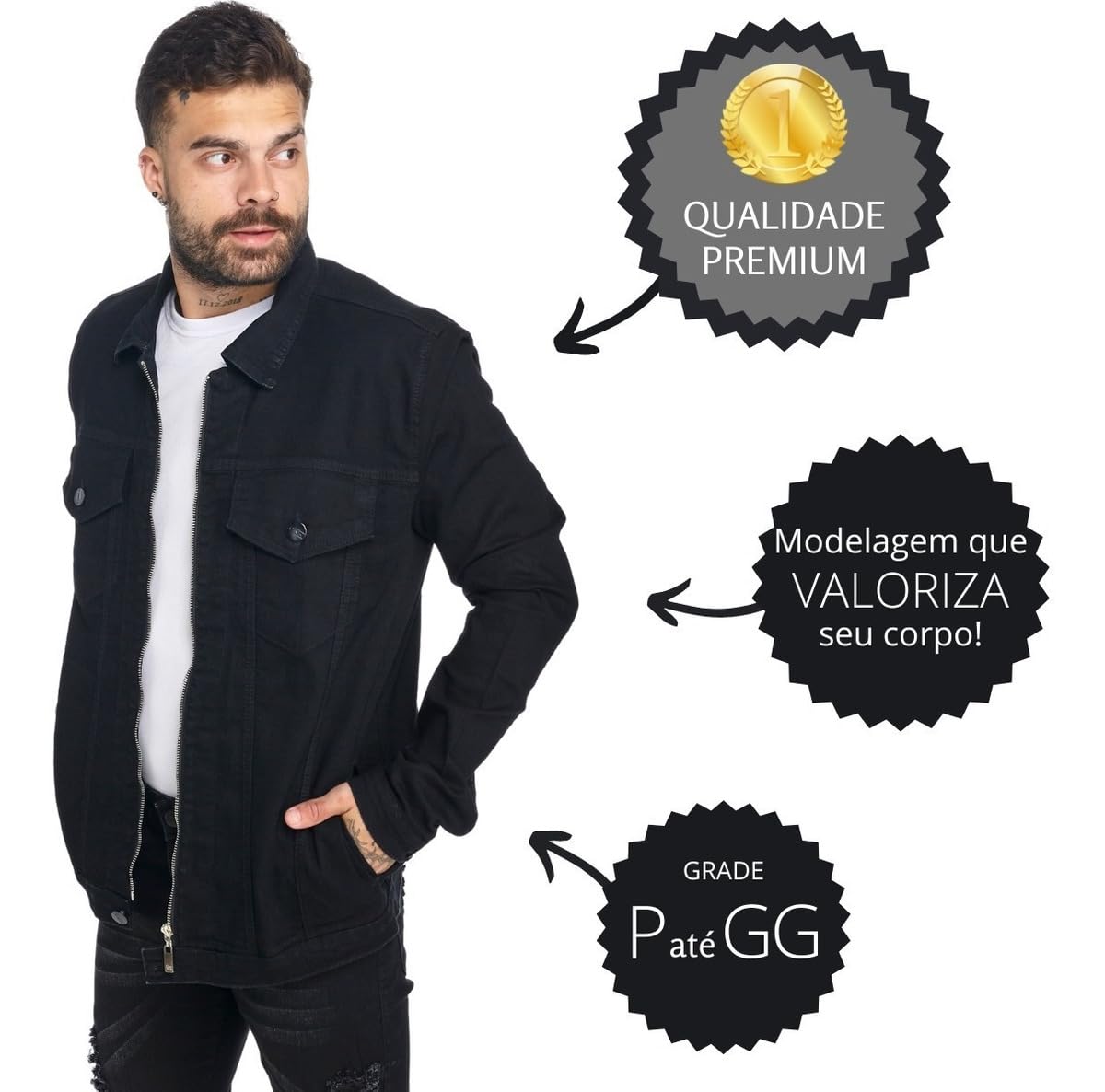 Jaqueta Jeans HNO Jeans Premium Azul Escuro em promoção! Veja a oferta e mais achadinhos de Jaquetas & Casacos 3 Hoje é o melhor dia para comprar Jaqueta Jeans HNO Jeans Premium Azul Escuro com aquele preço maroto! Promoção! Aproveite a oferta! 3