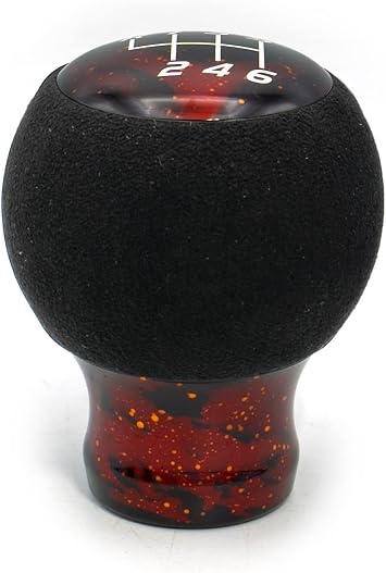 Billetworkz Cosmic Space Fusion Shift Knob with Microfiber Suede for Manual 1999-24 VW MK4/MK5/MK6/MK7/MK8 Golf/GTI/Golf R/Jetta/GLI, Red Cosmic