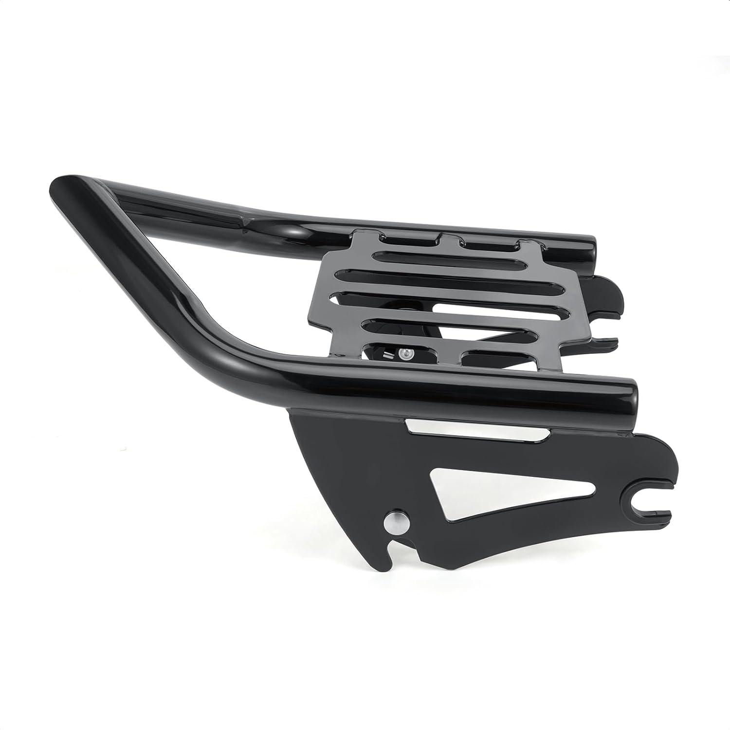Detachable Rear Luggage Rack Compatible with Harley Touring Street Glide Electra Glide Road Glide Road King 2009-2024 Motorcycle Mounting Rack Grab Handles Bracket (Gloss Black)