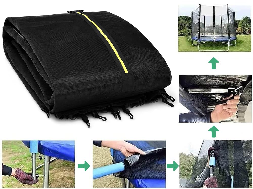 Trampolin Ersatznetz Sicherheitsnetz Ersatznetz Trampolinschutz Trampolin Netz 8 stangen