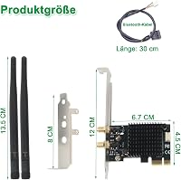 Ziyituod AC1200 WiFi PCI-E adapter Bluetooth 4.2 asztali számítógéphez 8