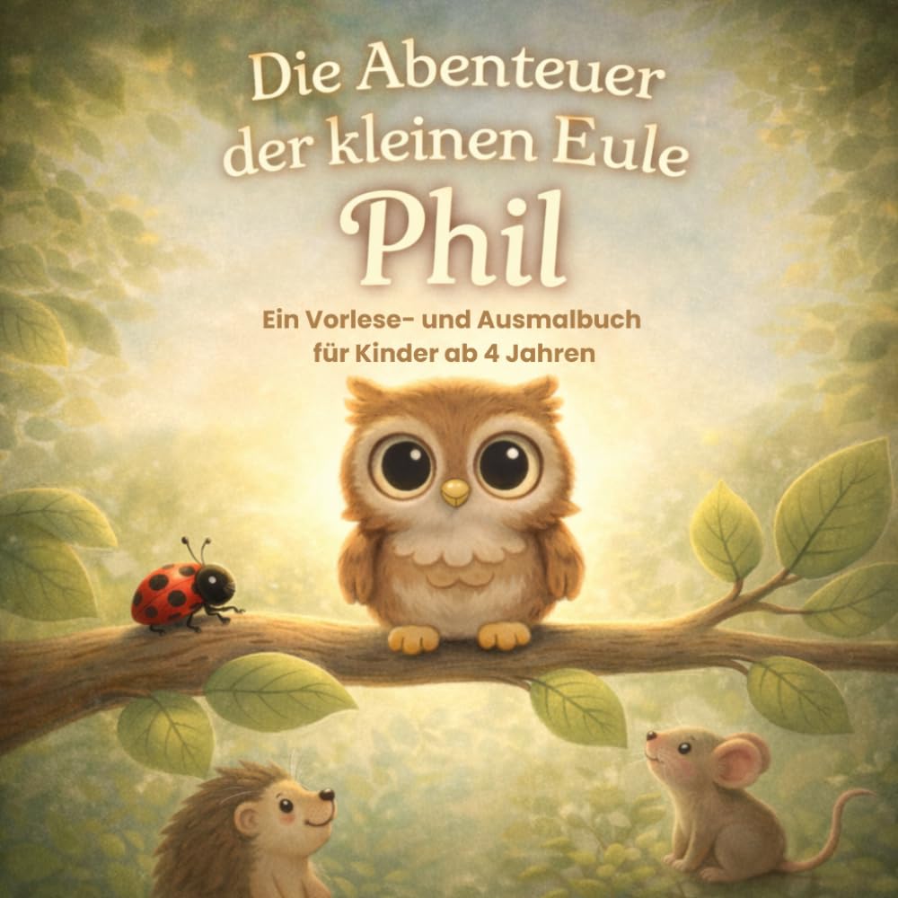 Die Abenteuer der kleinen Eule Phil - Ein Lese- und Ausmalbuch: Eine Geschichte über Helfen, Freundschaft und das Dazugehören (Die Abendteuer der Eule Phil -> Lese- und Ausmalbücher)