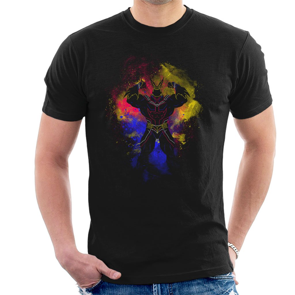 Boku No Hero Academia All Might Silhouette Men's T-Shirt Black
