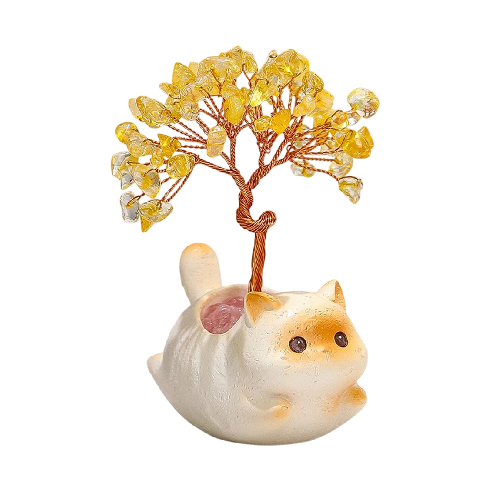 Oxxggkao Crystal Tree with Cartoon Bonsais Quartzs Crystal Money Tree Bonsais Feng Shuis Decors Housewarmings Present Home Decors Feng Shuis Decoration