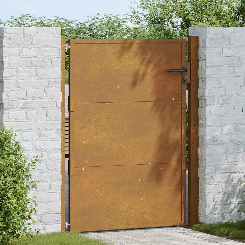 Portal de jardín 100x125 cm de acero corten