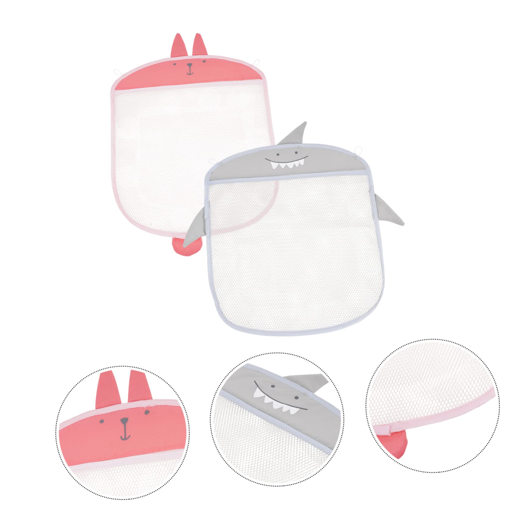 PRETYZOOM 4 Sätze Netztasche Zur Aufbewahrung Im Badezimmer Aufbewahrungstasche Für Kinderspielzeug Mesh-badespielzeug-organizer Schlafzimmer Hängetasche Polyester 2 Stück * 4
