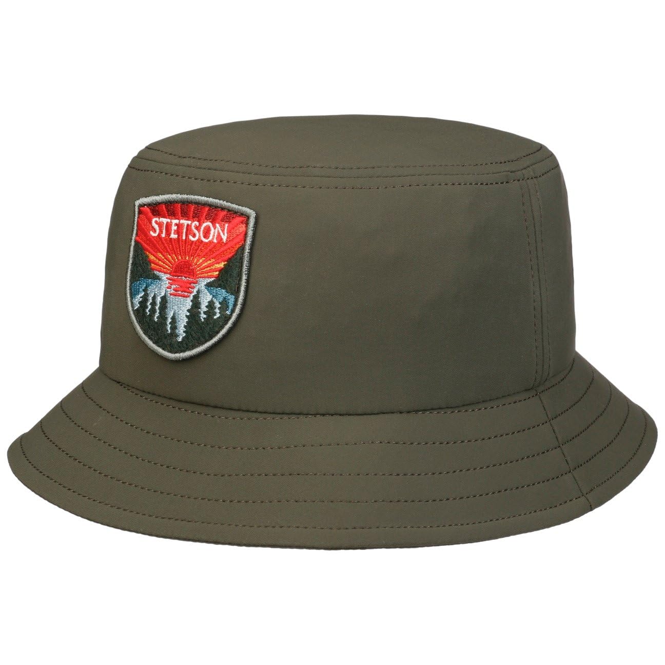 Stetson Jersey Bucket Stoffhut Einfarbiger Knautschbarer Fischerhut UV-Schutz Unisex Damen Herren Ganzjährig