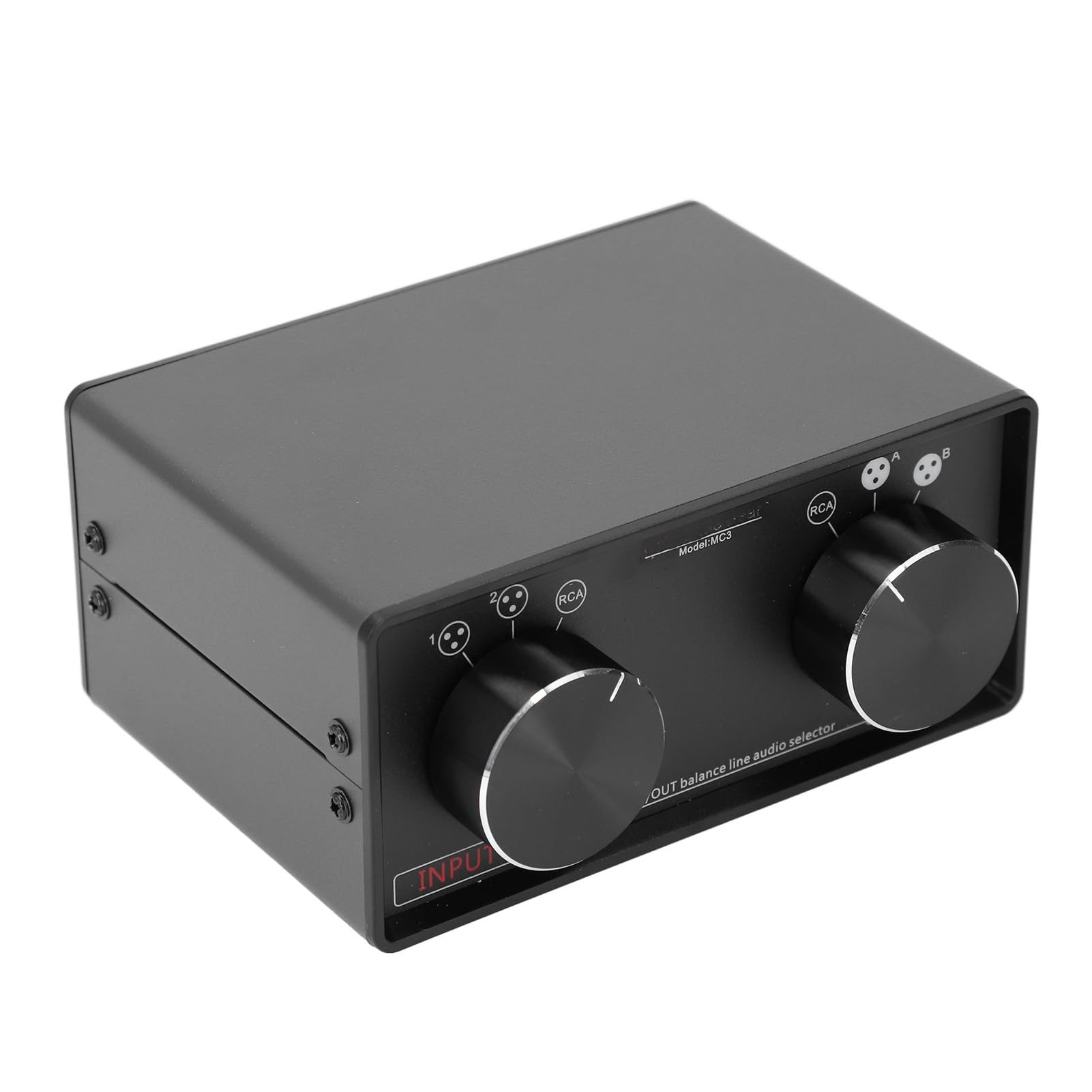 Convertidor XLR estéreo de 3 entradas y 3 salidas, conmutador de audio balanceado a no balanceado, puertos chapados en oro, reducción de ruido, alta fidelidad para estudios