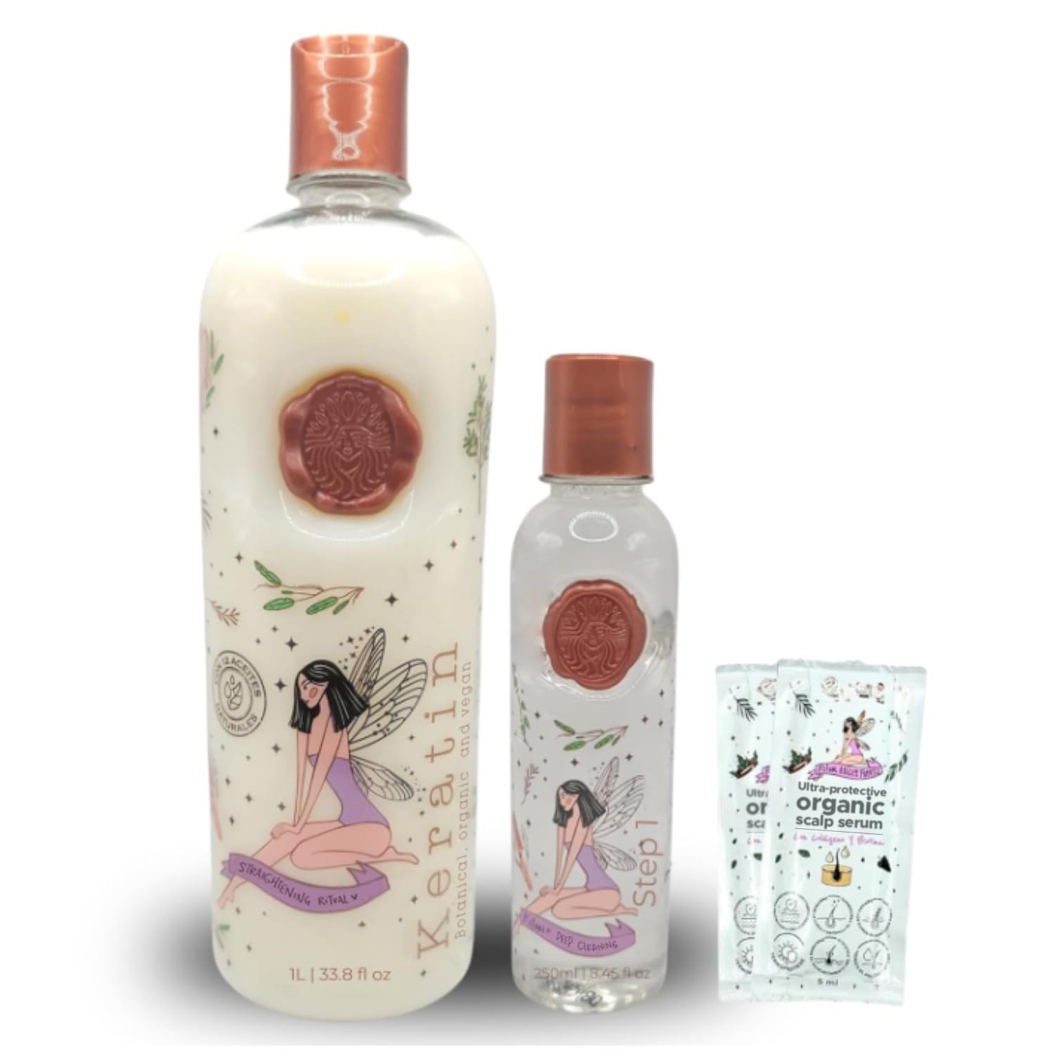 RITUAL BOTANICO Keratina Organica 1 LITRO - 12 Aceites Naturales y Aminoácidos que aportan brillo, sedosidad y nutrición. | Keratina SIN Formol SIN Amoniaco | Keratina para alisar el pelo.