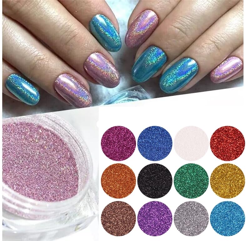 Poudre Paillettes Épaisses Hemway 105g – Mélange Violet Turquoise Bleu Noir + Or Argent – Nail Art, Résine, Visage, Cheveux, Fêtes