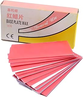 Dental Base Plate Wax Dental Wax Sheets 20 Pcs for Denture Modeling and Orthodontic Work Dental Lab Supplies 240g