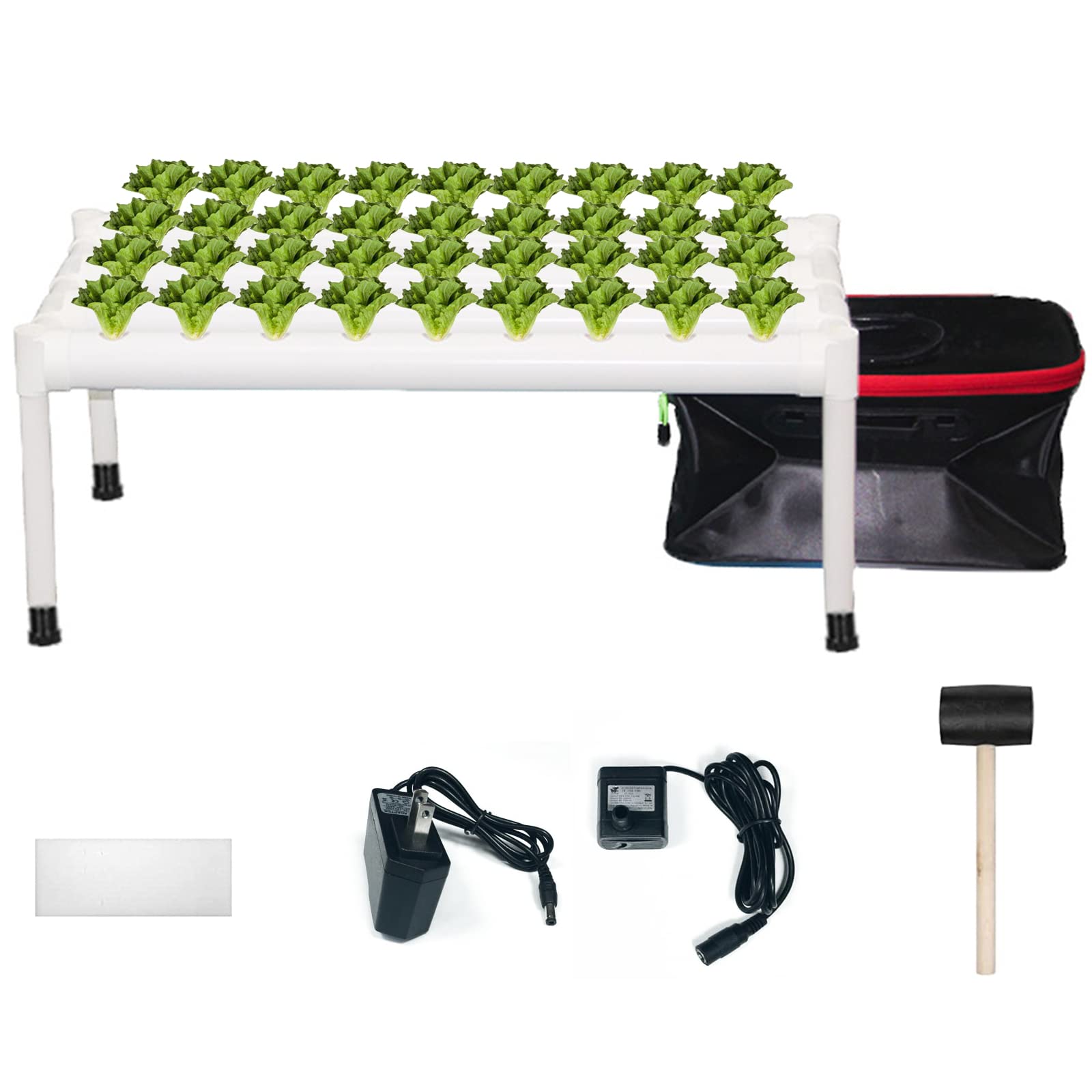 Kit De Cultivo Hidropónico 108 Agujeros 4 Tubos Hidropónico De PVC Sistema De Cultivo De Agua Plantas De Jardín para Hortalizas Lechuga Flores Frutas Verduras Sin Tierra Hidropónico