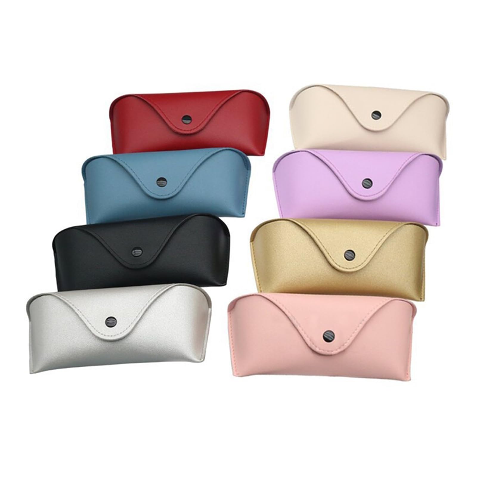 Custodia Occhiali Pelle Scatola for occhiali Occhiali da sole in pelle PU tinta unita for miopia Scatole for resistenti alla pressione Borse for