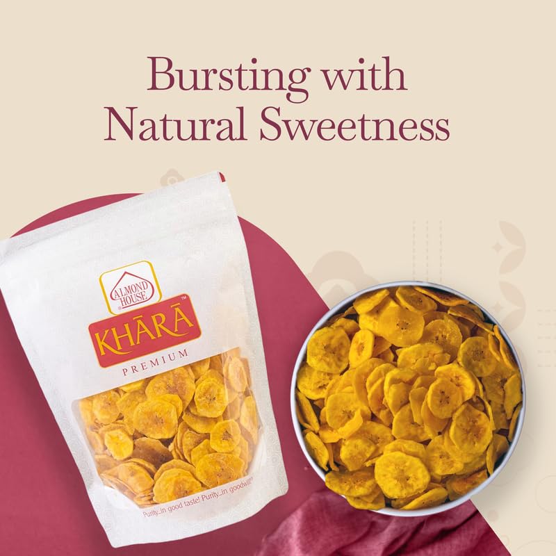 Almond House Banana Chips | Made With Coconut Oil | Crispy & Fresh Chips | Party Time Snacks | Premium Namkeen | Healthy Snacks | No Palm Oil | Ready To Eat | Pack 2-200g Each 4