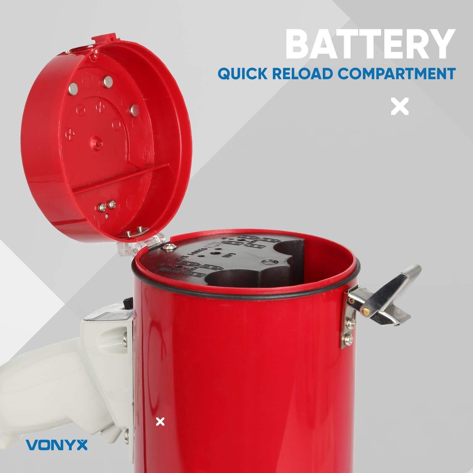 Vonyx MEG050 Megáfono 50W Alcance 1km con Micrófono y Grabación