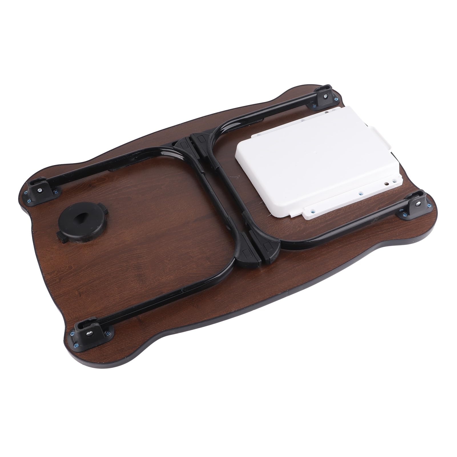 Tavolo da letto pieghevole portatile con portabicchieri, vassoio ideale per la colazione per uso portatile, perfetto per studenti e casa, 60 x 40 x 28 cm, nero, design multifunzionale