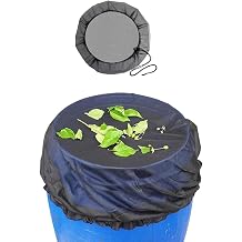 Mesh Cover for Rain Barrels,Water Collection Buckets Cover with Drawstring,Water Collection Buckets Tank Protector Screen Rain Barrel Netting Screen for Preventing Fallen Leaves 60cm