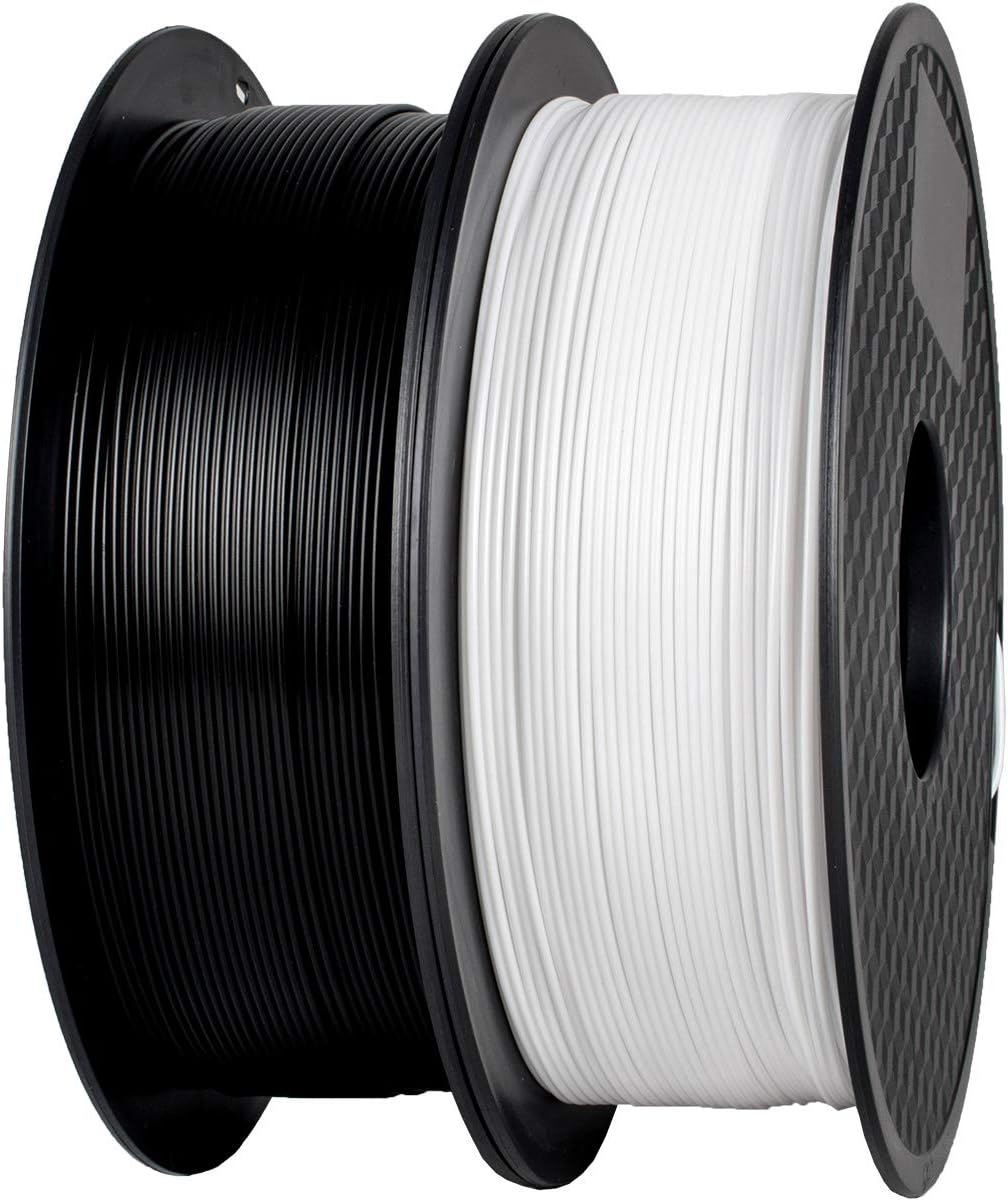 PLA Filament 1.75mm, GEEETECH New 3D Printing Filament PLA for 3D Printer and 3D Pen, 1 kg per Spool, 2 Spools, White & Black - Image 5