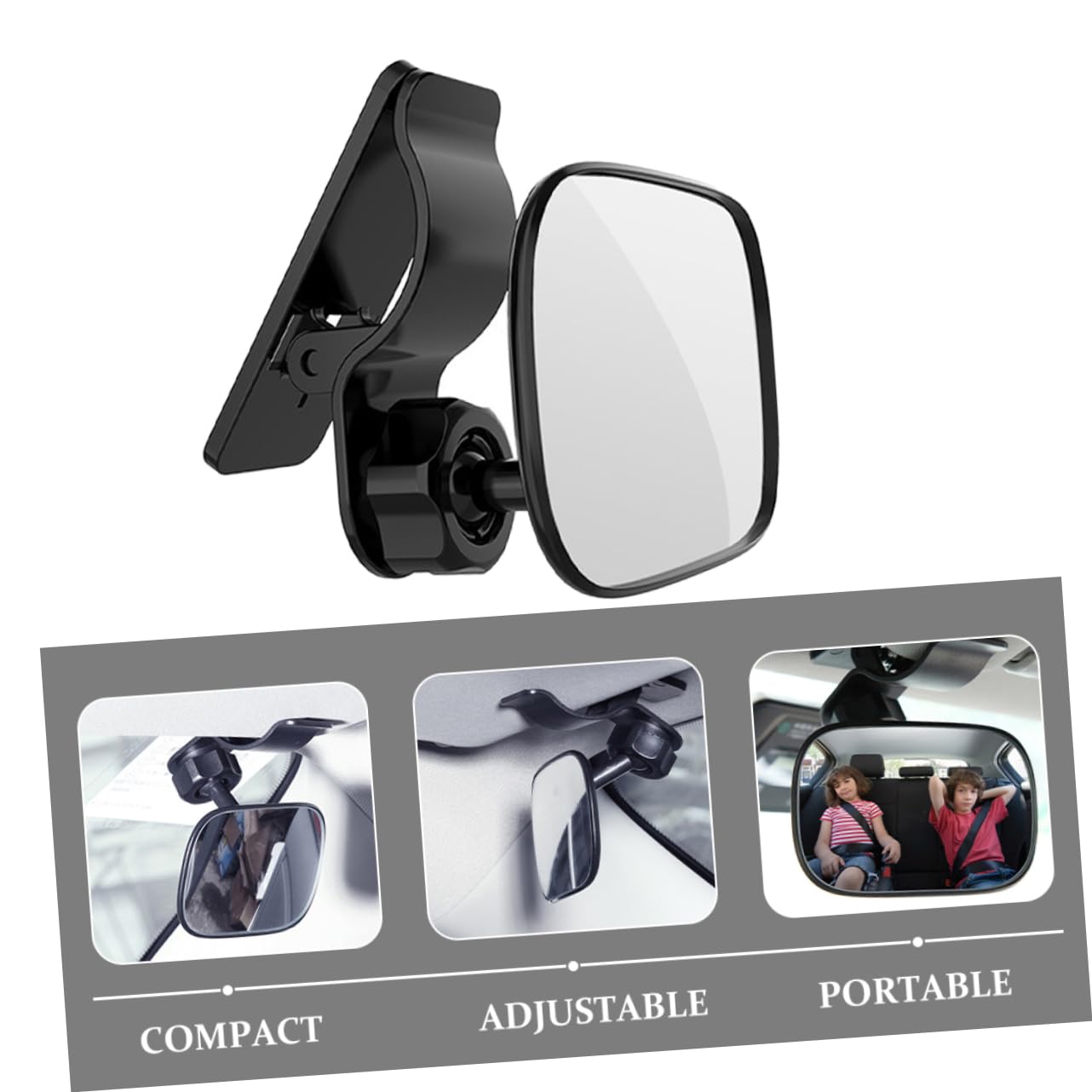 SOESFOUFU Suction Cup Car Rear View Mirror Rotating Auto Rearview Mirror for Boys and Girls Universal Fit for Vehicle